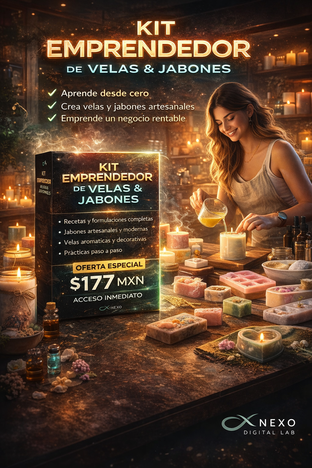 KIT EMPRENDEDOR DE VELAS & JABONES